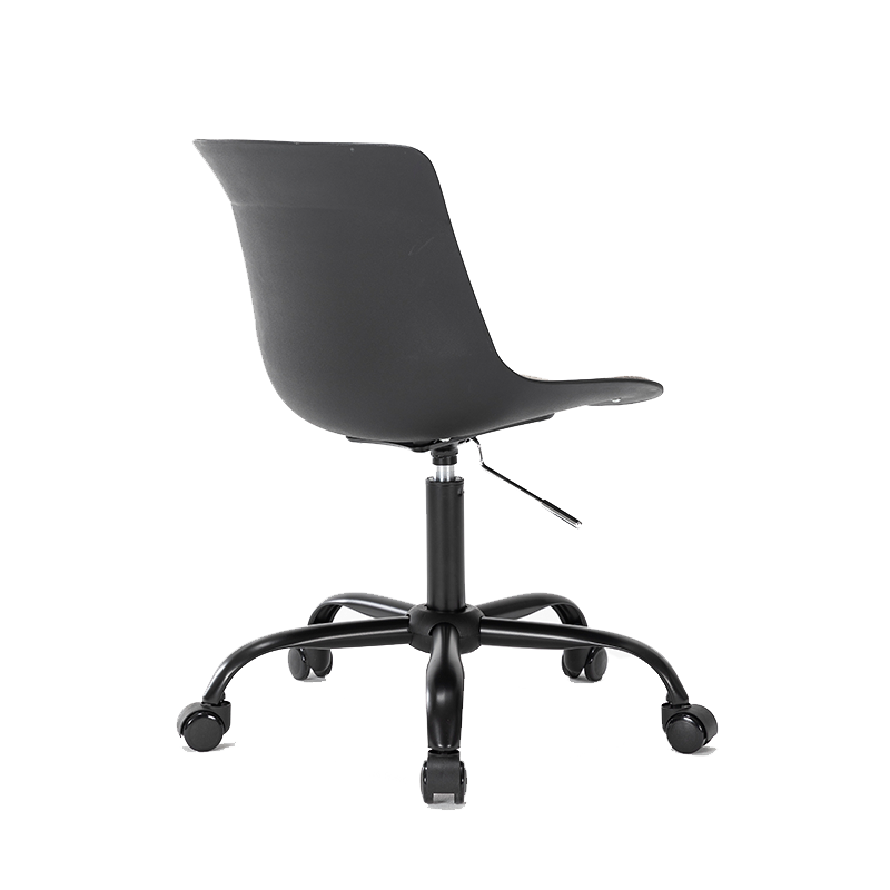 Respaldo acolchado y asiento de Silla Eames negro