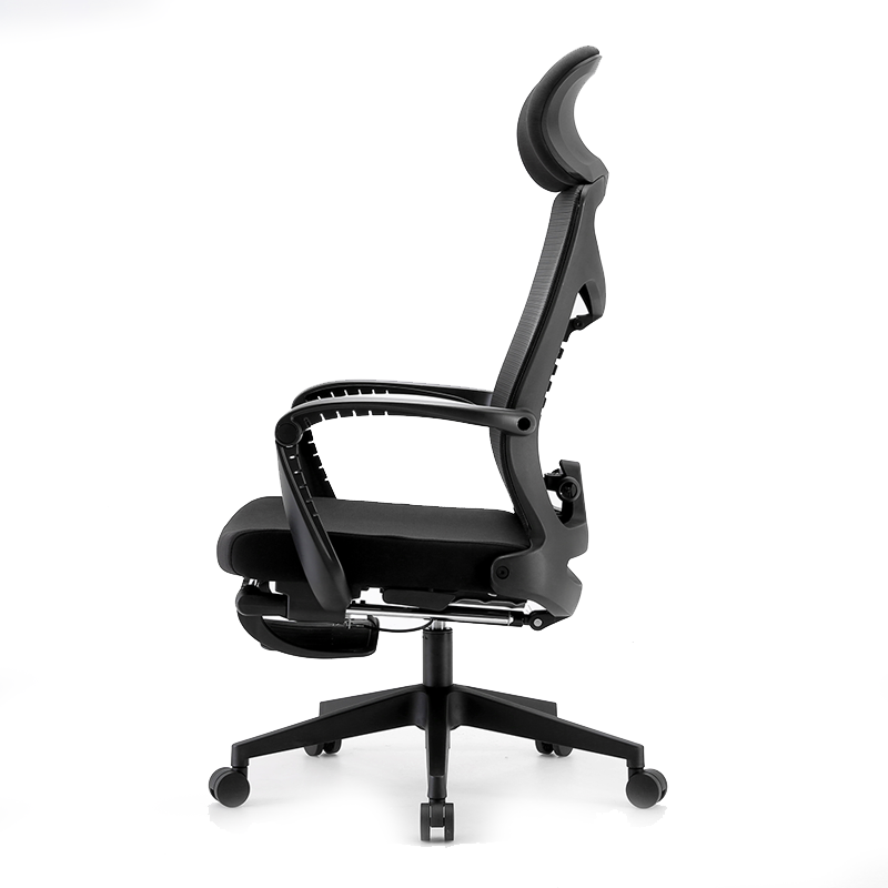 Silla Ejecutiva S81 Con Descansa Pies Mesh Y Tela Estructura Color negro