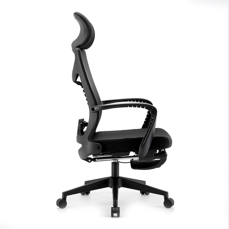 Silla Ejecutiva S81 Con Descansa Pies Mesh Y Tela Estructura Color negro
