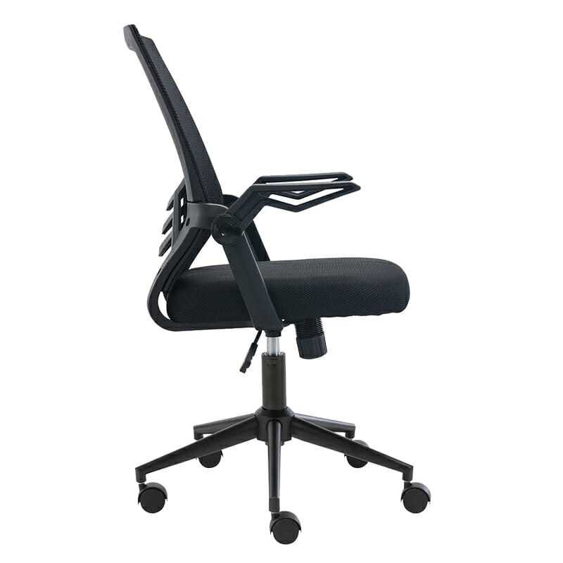 Silla Operativa Nitro con Brazos Abatibles Mesh y Asiento Negro vista frontal