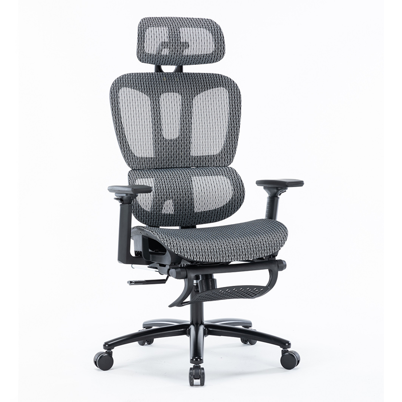Silla Ejecutiva Nexus Mesh con Descansa Pies Gris vista frontal