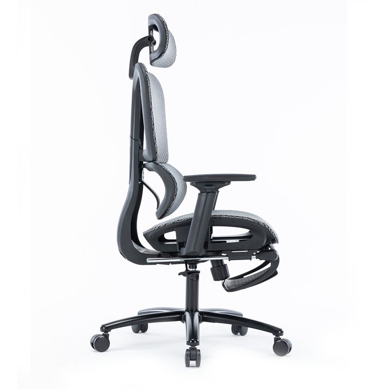 Silla Ejecutiva Nexus Mesh gris vista lateral