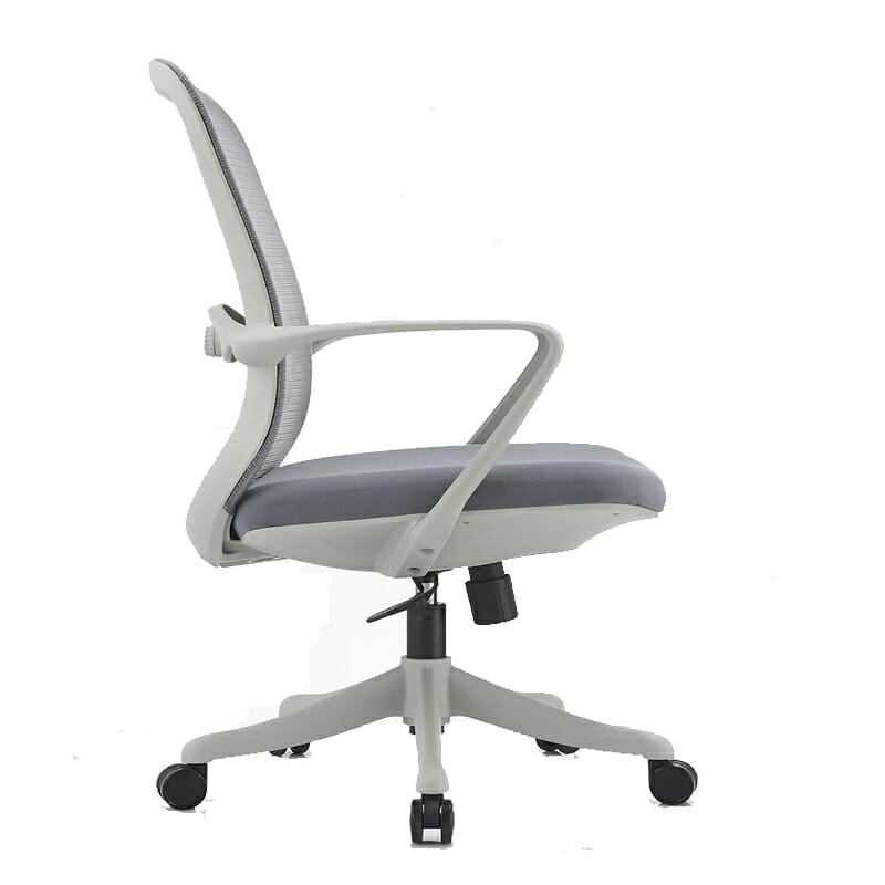 Silla Operativa Organic Mesh Y Tela Gris Estructura Gris