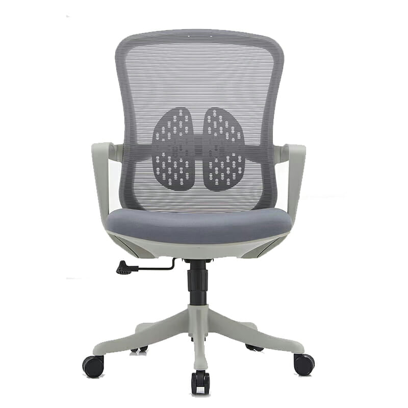 Silla Operativa Organic Mesh Y Tela Gris Estructura Gris