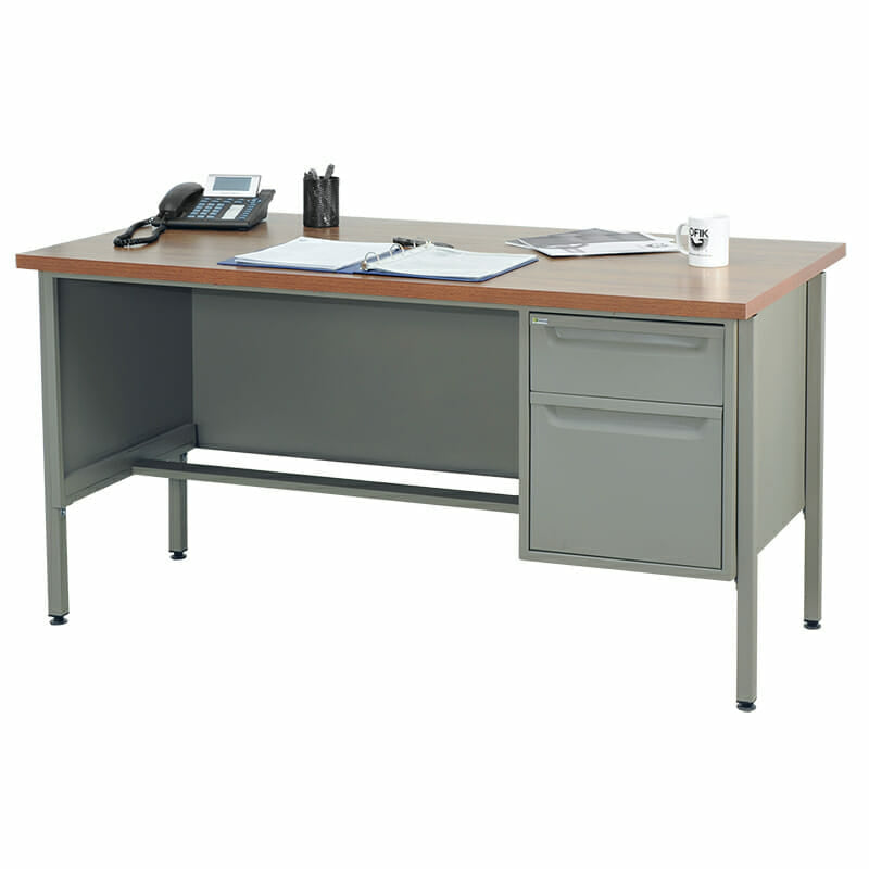 Escritorio Metálico Nova 152cm con pedestal derecho - Ergonomik escritorio OFIK