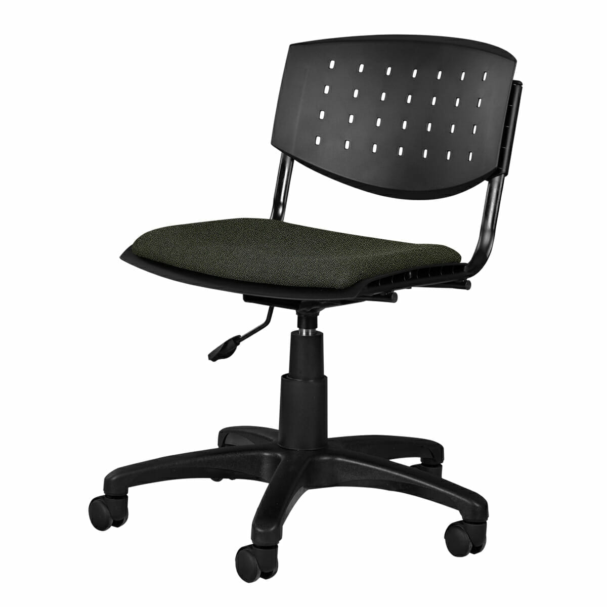 Silla Operativa Brecia Tela y Respaldo de Plastico Perforado - Ergonomik silla operativa OFIK