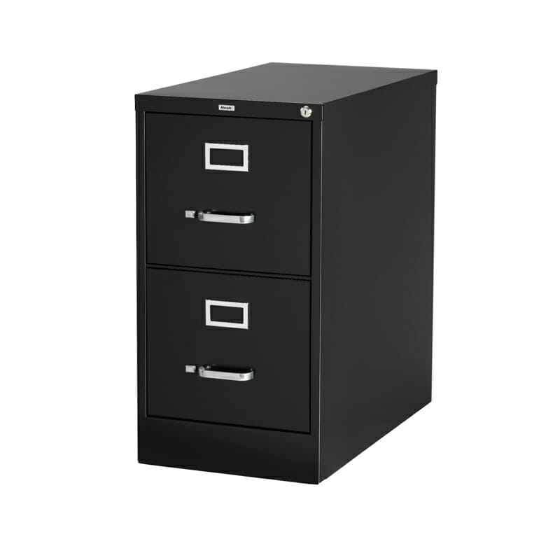 Vista frontal del Archivero Metálico Vertical de 2 Gavetas Tamaño Carta