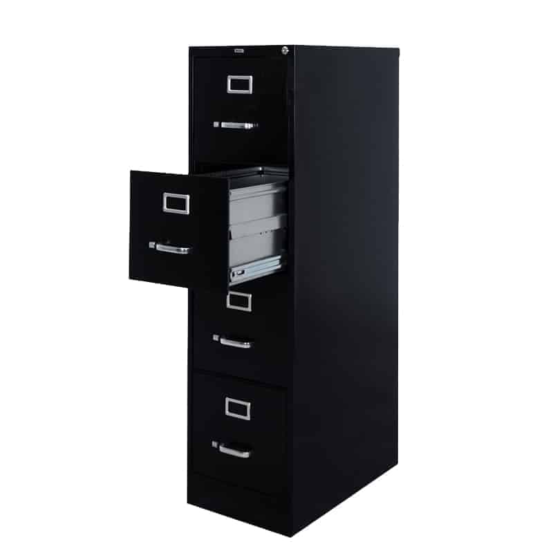 Vista frontal del Archivero Metálico Vertical 4 Gavetas Tamaño Carta