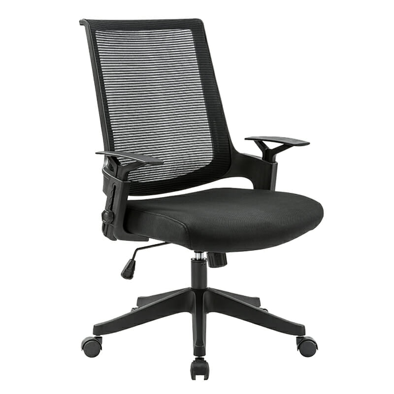 Silla Operativa H2 Mesh y Tela Negra vista frontal