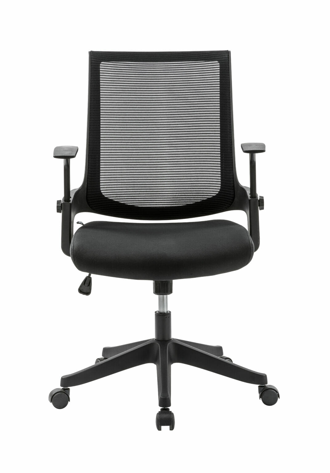 Silla Operativa H2 Mesh y Tela Negra vista lateral