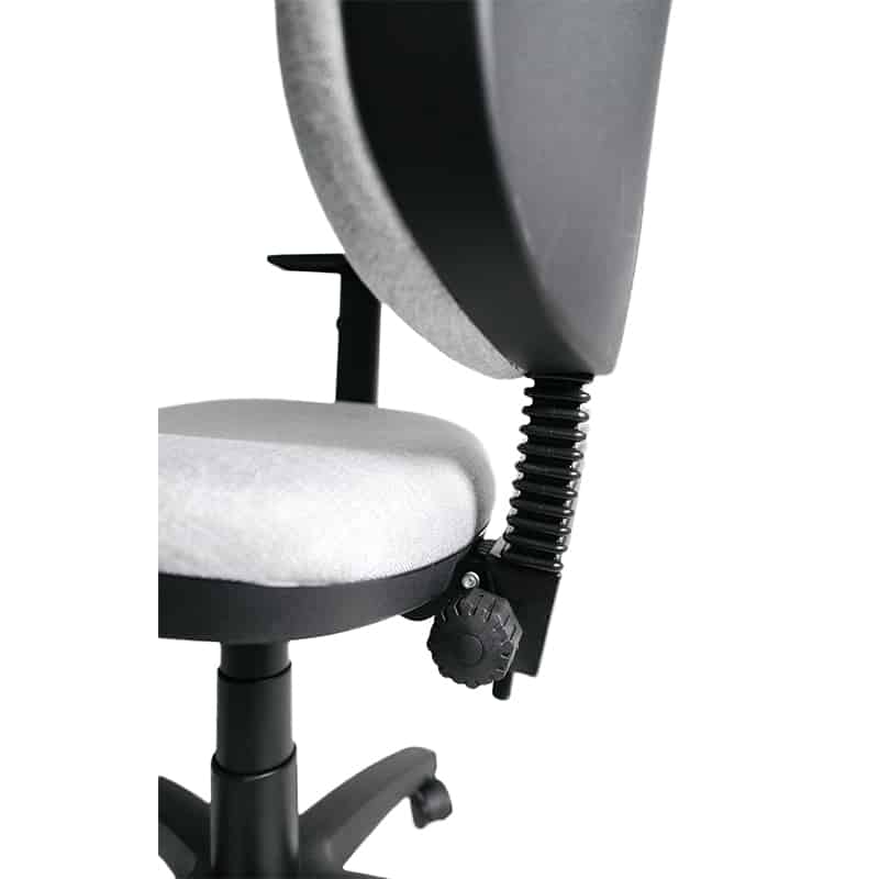 Silla Operativa E101 vista lateral con brazo ajustable