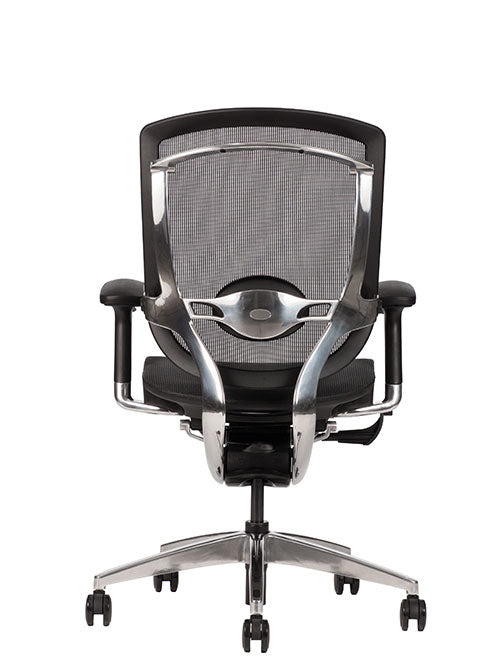 Vista trasera con soporte lumbar