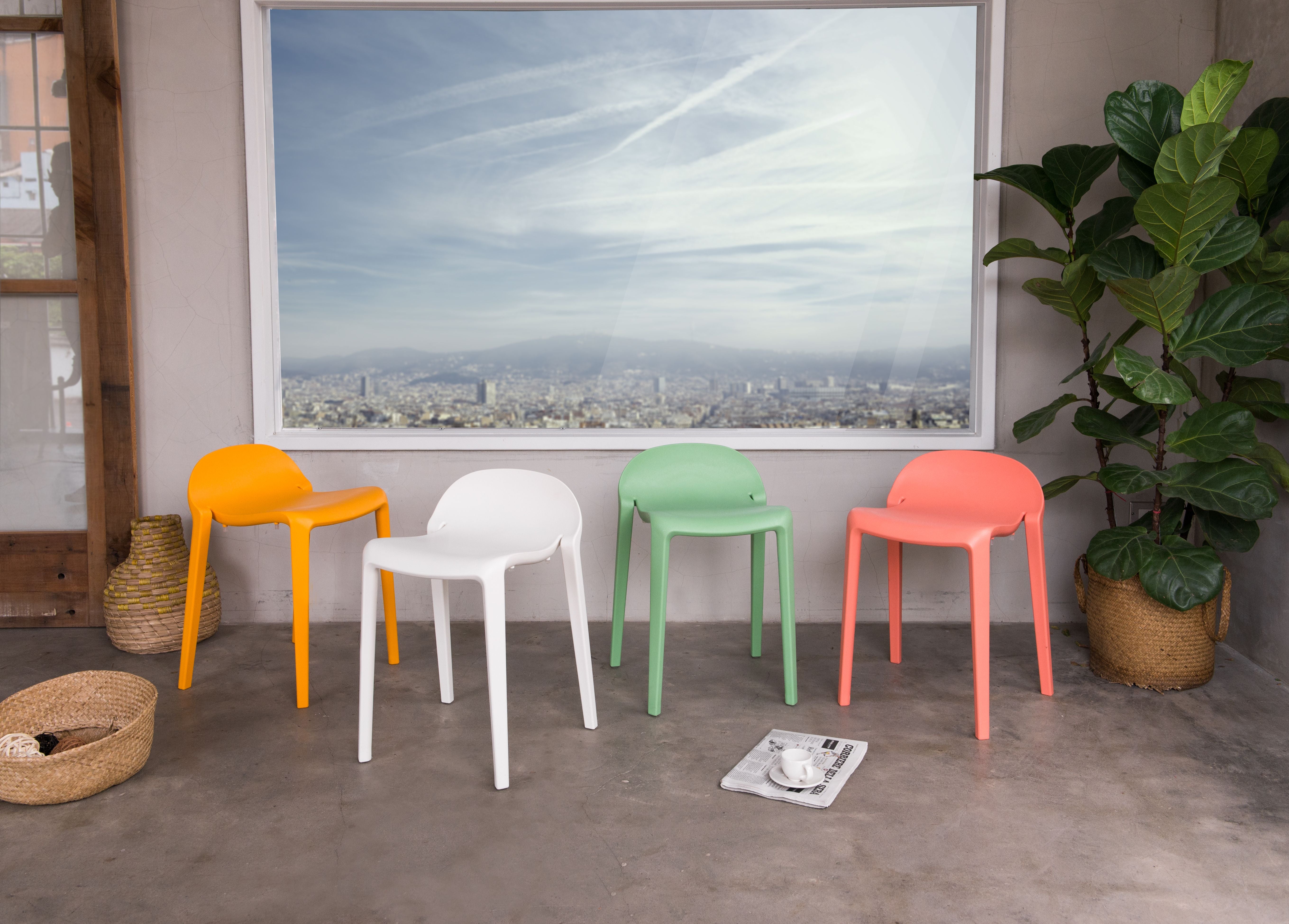 Silla Joyous 4 piezas en oficina