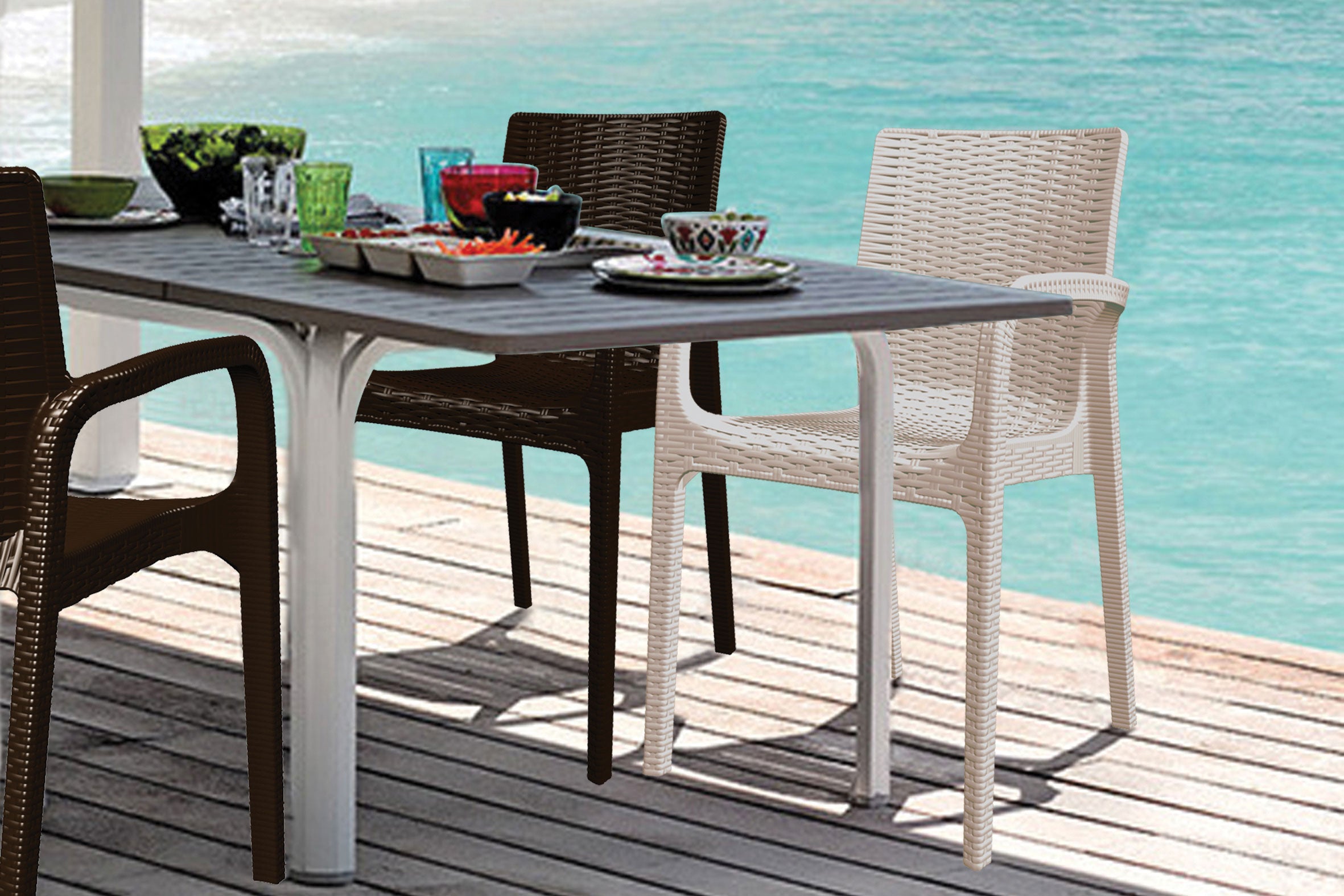 Silla Koppla 4 piezas en sala moderna