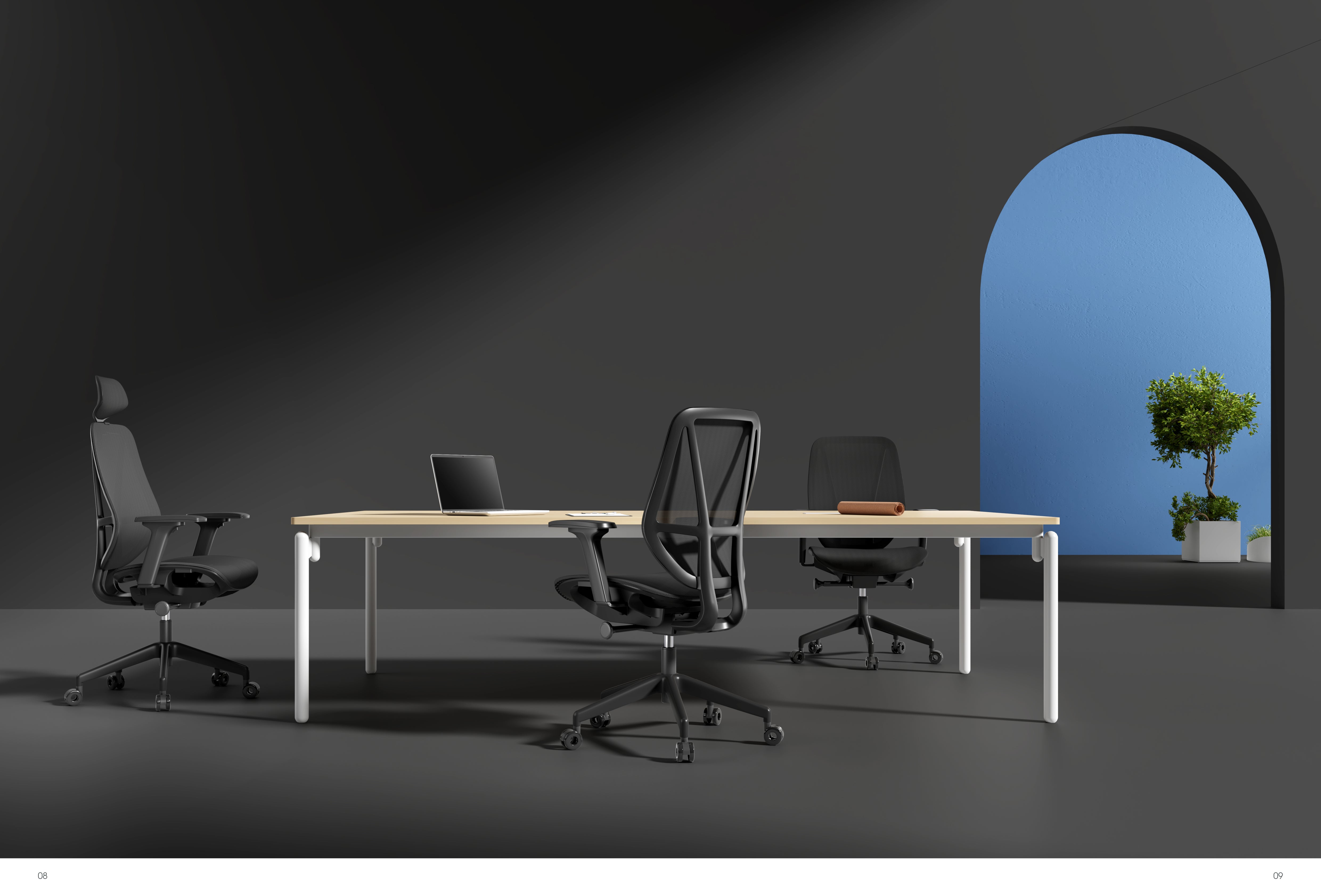 Descansabrazos ajustables de la Silla Glove para oficina