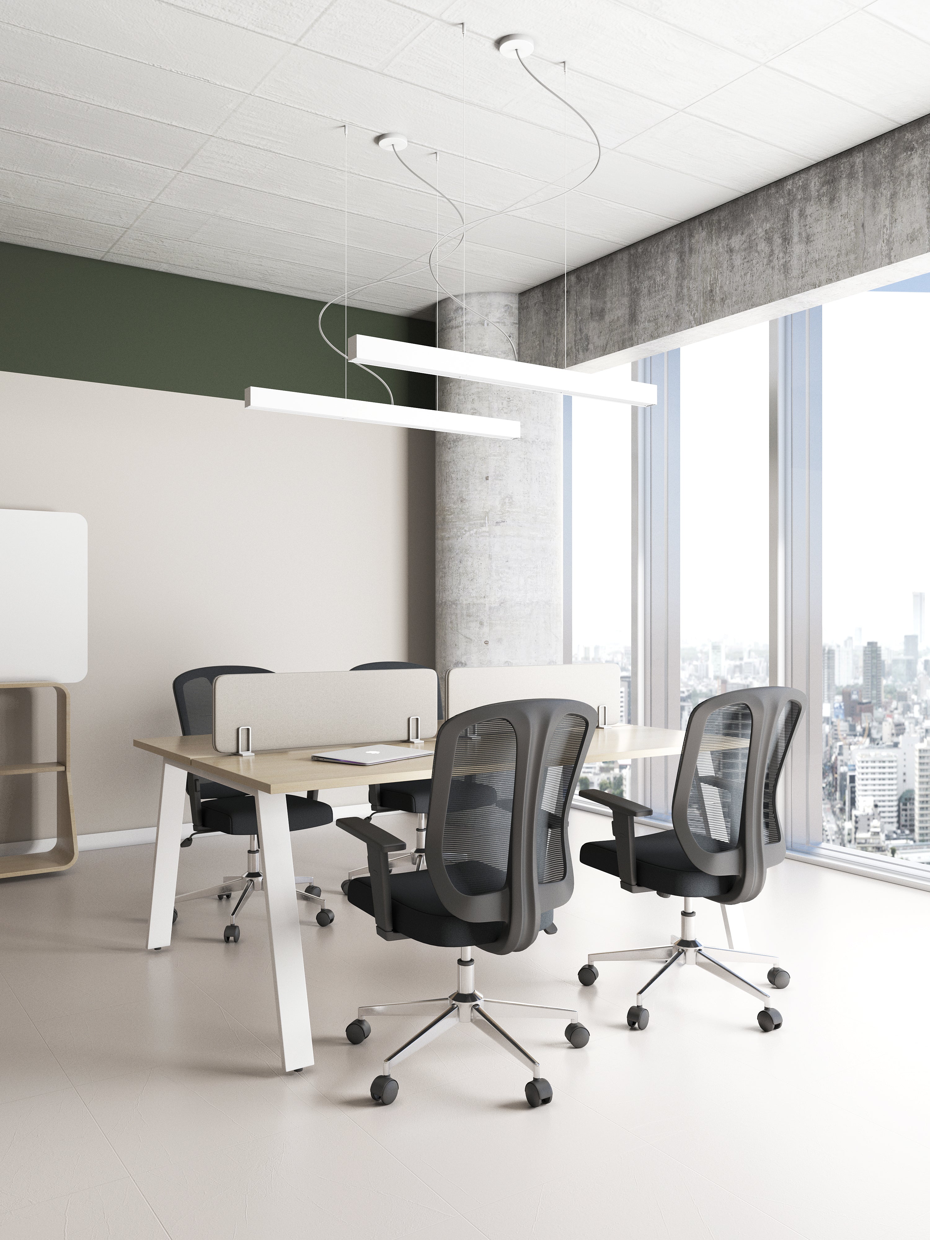 Base giratoria de la Silla Ejecutiva Wind con ruedas resistentes