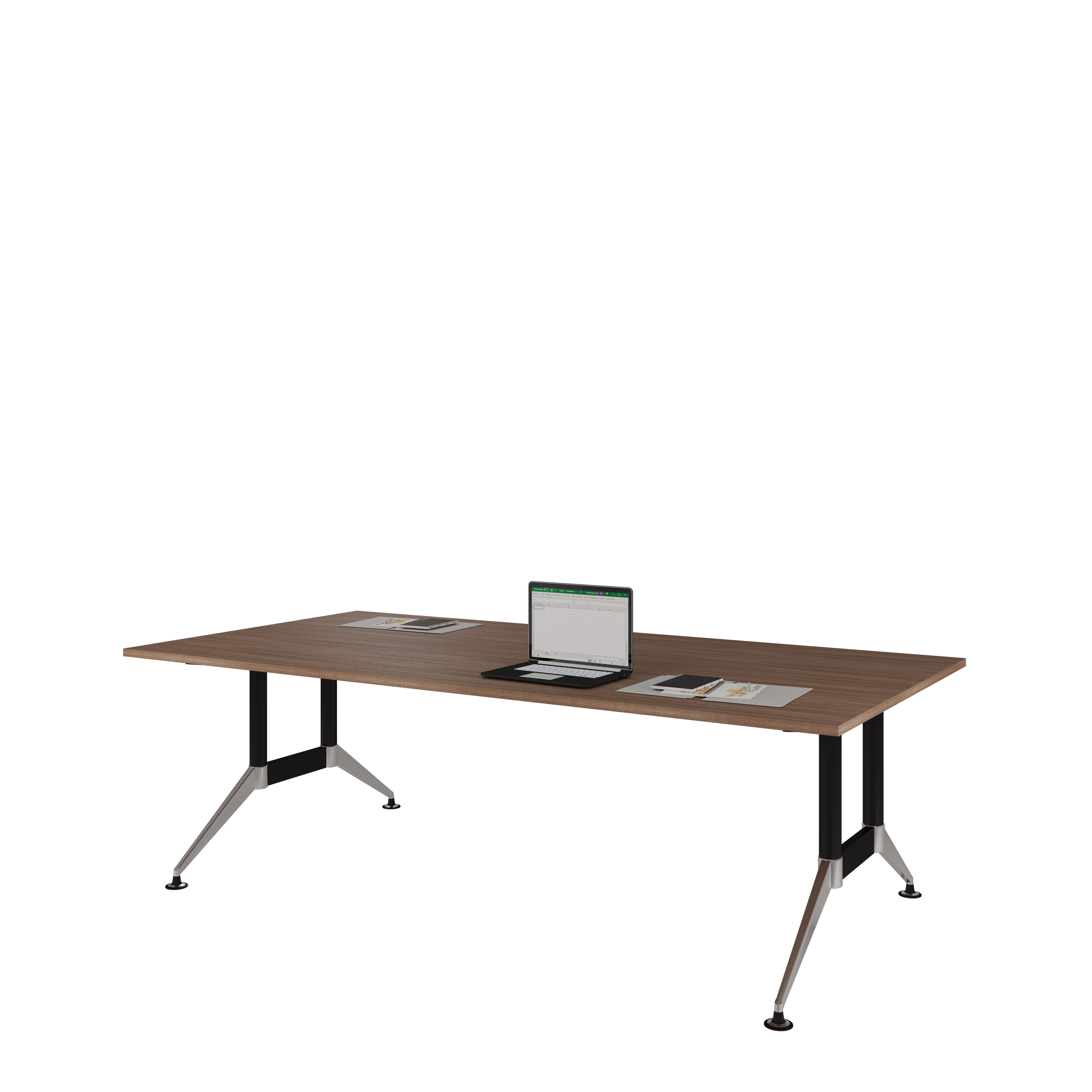 Mesa de Juntas Tech B Chrome vista frontal