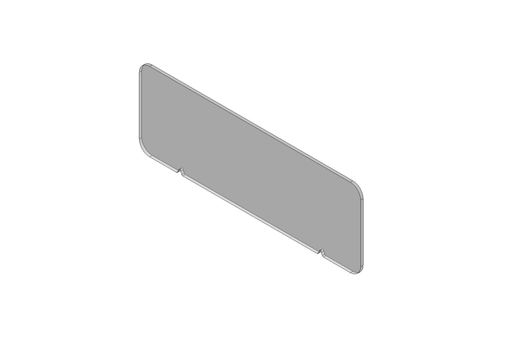 Mini Mampara de Acrílico de 6mm Billydesk de 60 x 22 cm - Ergonomik mampara OFIK