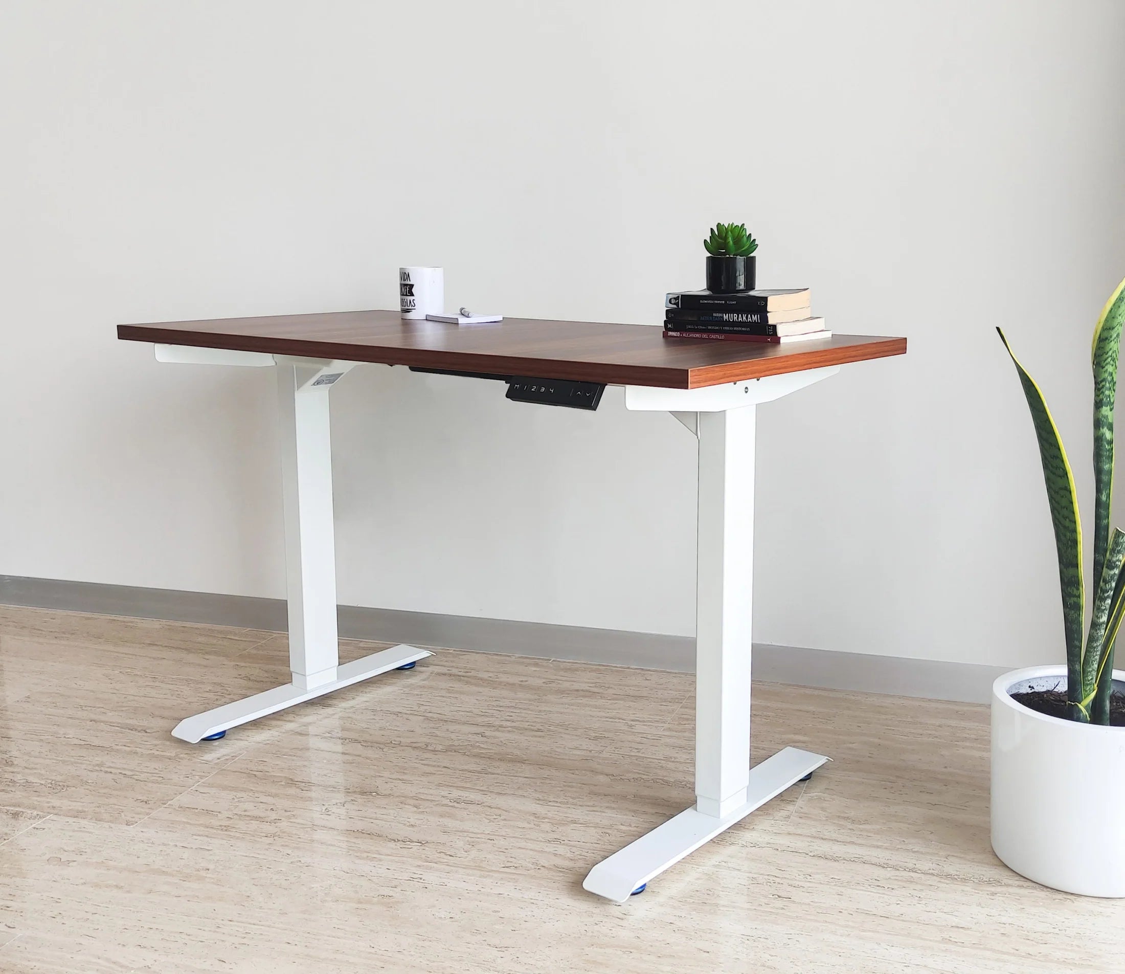 Vista trasera del escritorio