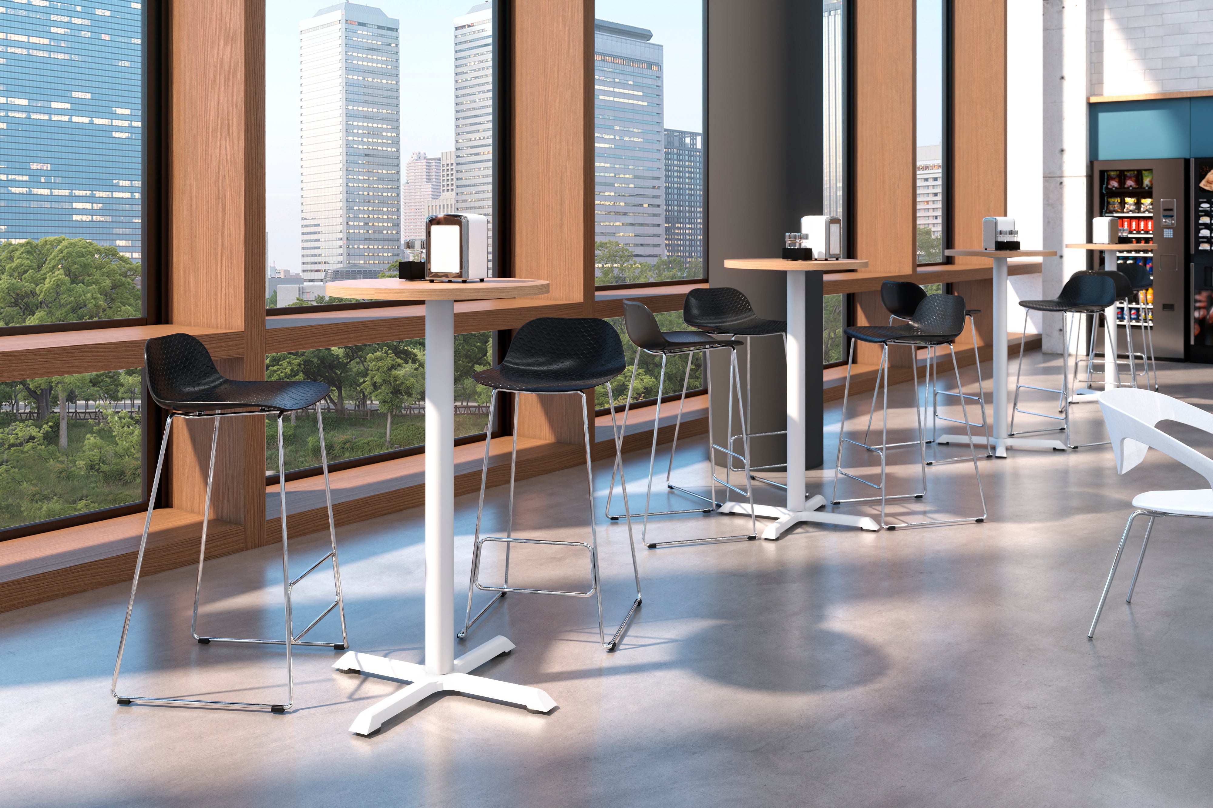 Acabado moderno y resistente Banco Steel