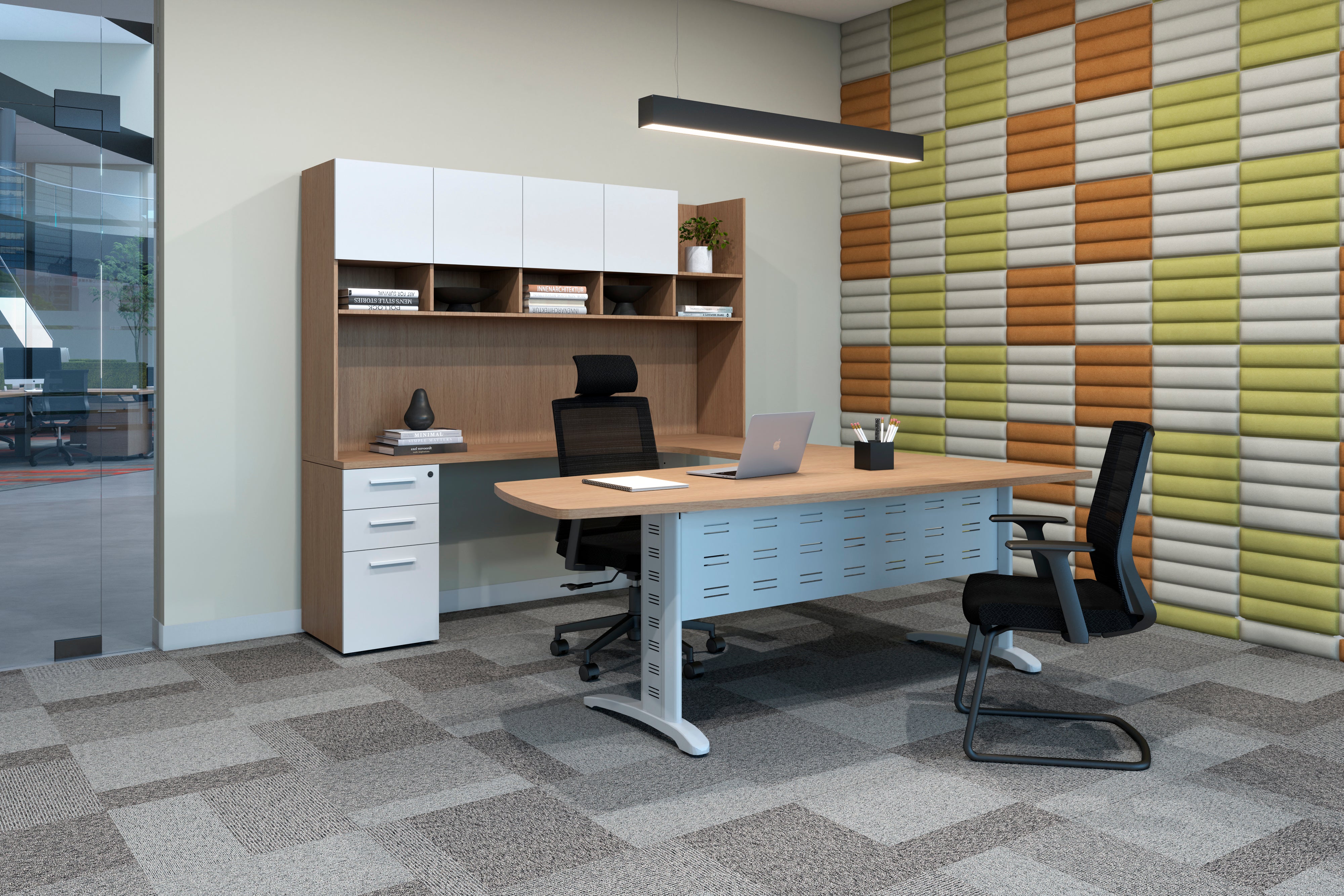 Vista lateral del Librero Permassa Ejecutivo