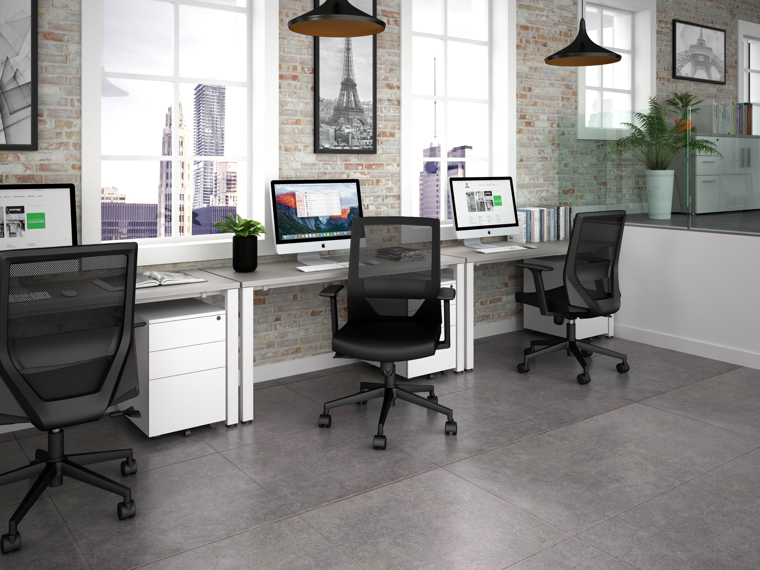 Archivero metálico con ruedas para movilidad