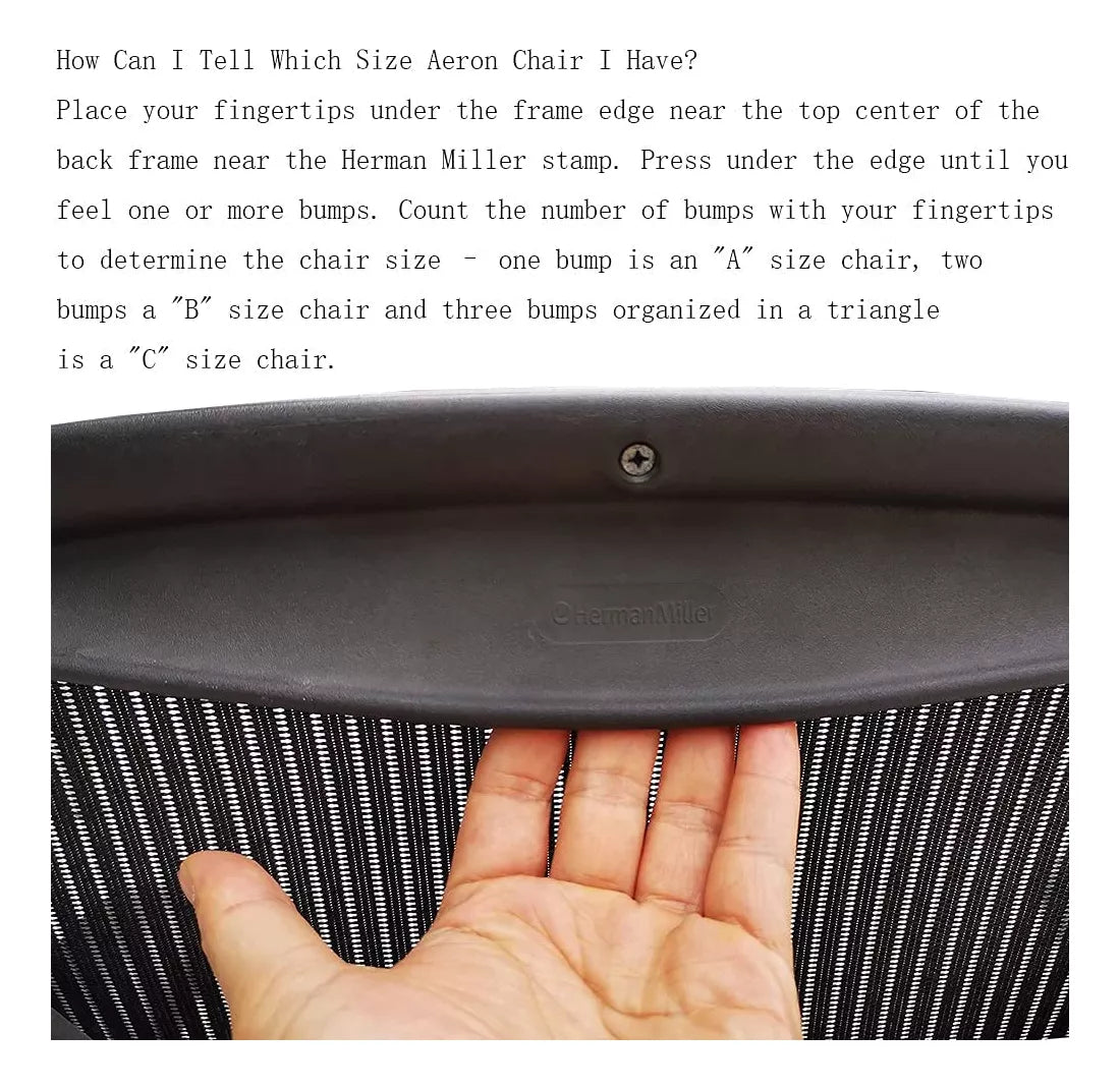 Soporte Lumbar Almohadilla De Apoyo Para Silla Herman Miller Classic Color negro talla B y C