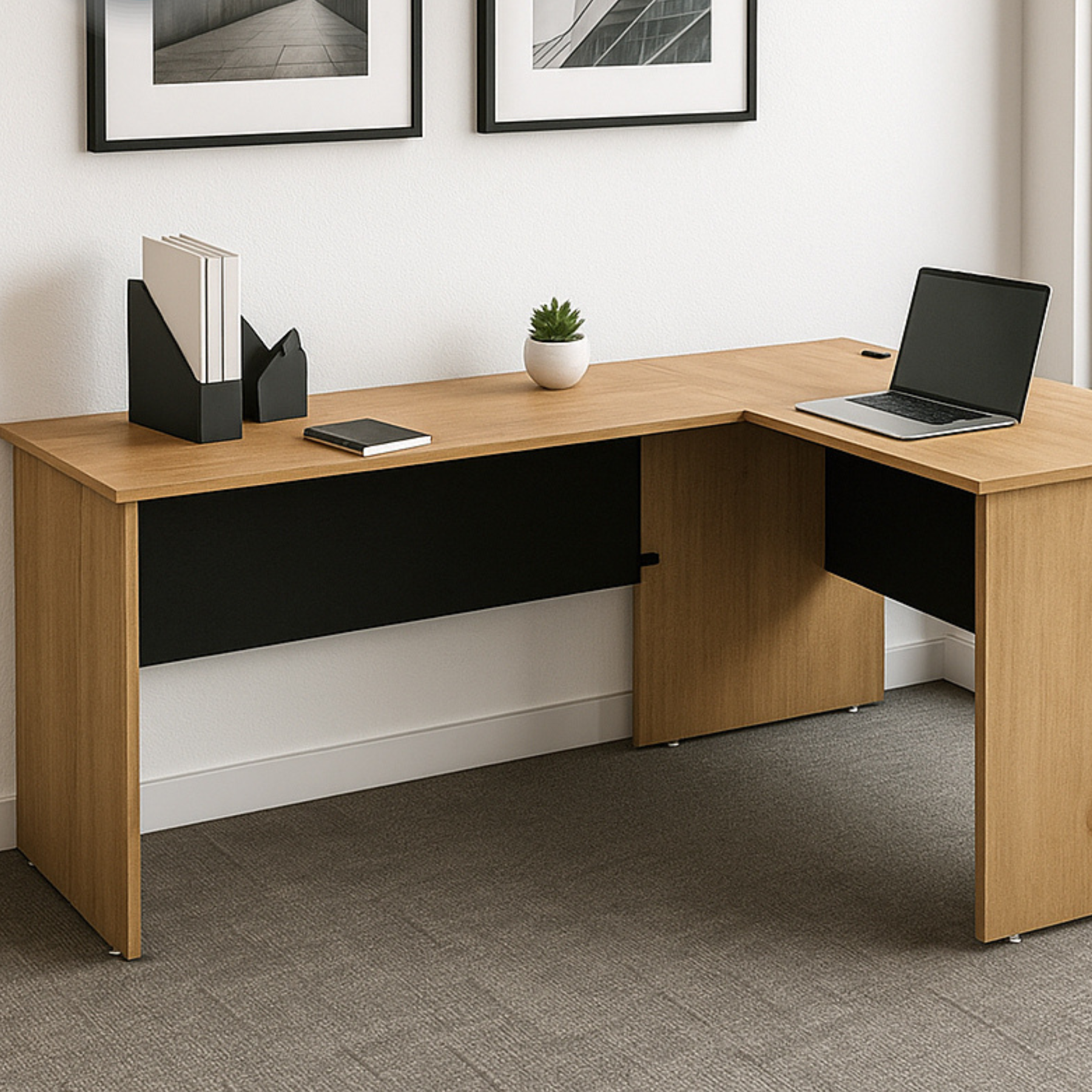 Extensión para escritorio en L 120 x 75 cm - Ergonomik escritorio OFIK
