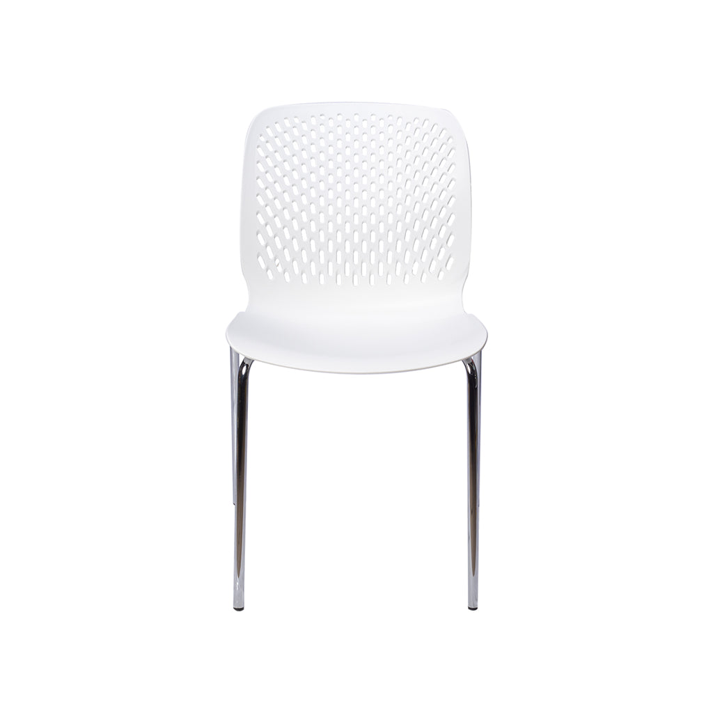 Vista lateral de la Silla de Visita 155BL con respaldo ergonómico