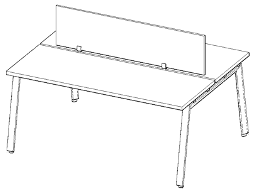 Estación Alpha Bench 02 1.8M Mampara Melamina