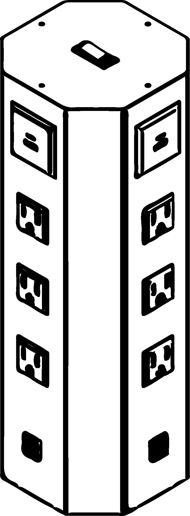 Torre de Conectividad Octagonal 12 Contactos — LUMBRO