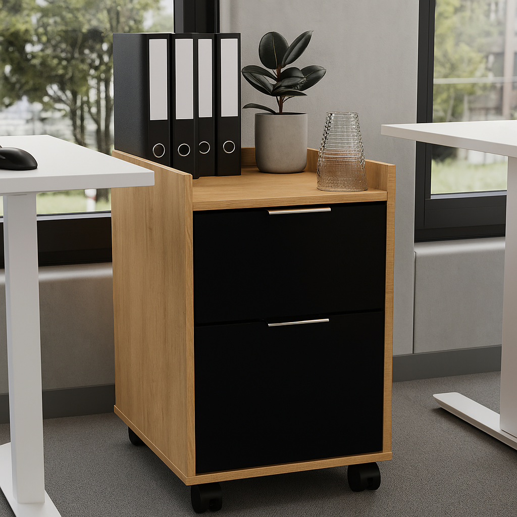 Archivero Móvil con 1 archivo y 1 papelera - Ergonomik archivero OFIK