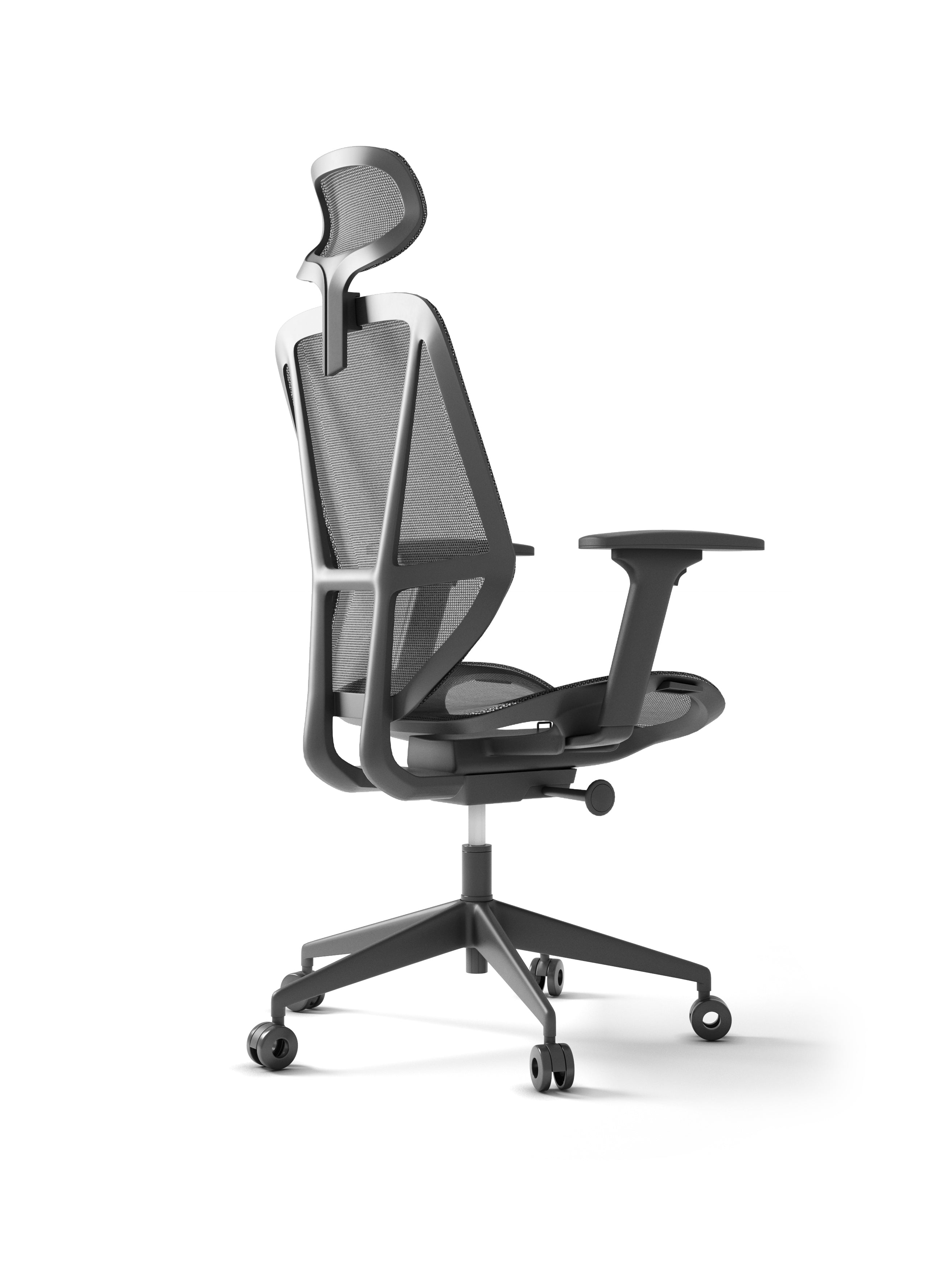 Vista lateral de la Silla Glove con diseño moderno