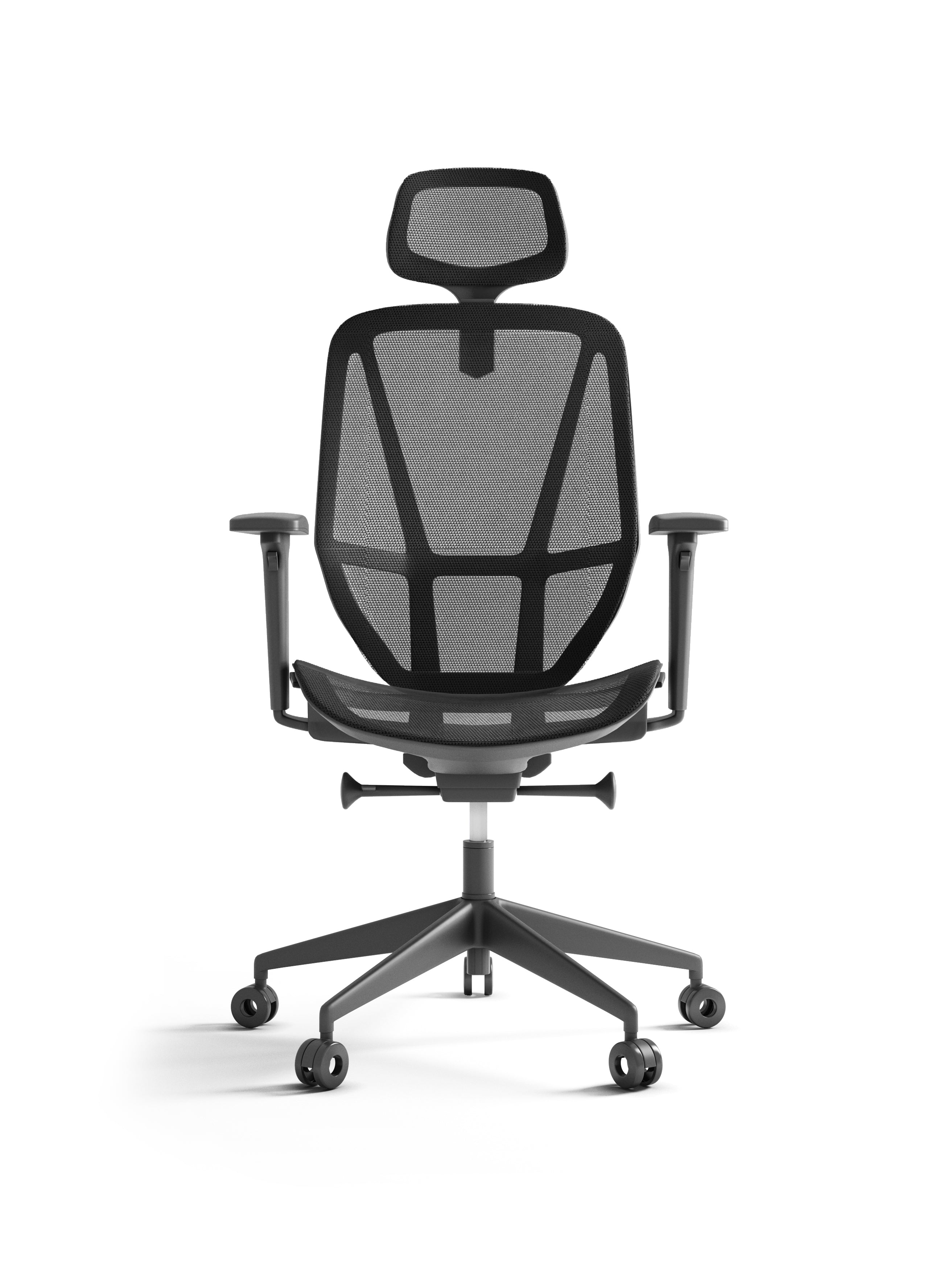 Vista frontal de la Silla Ejecutiva Glove ergonómica