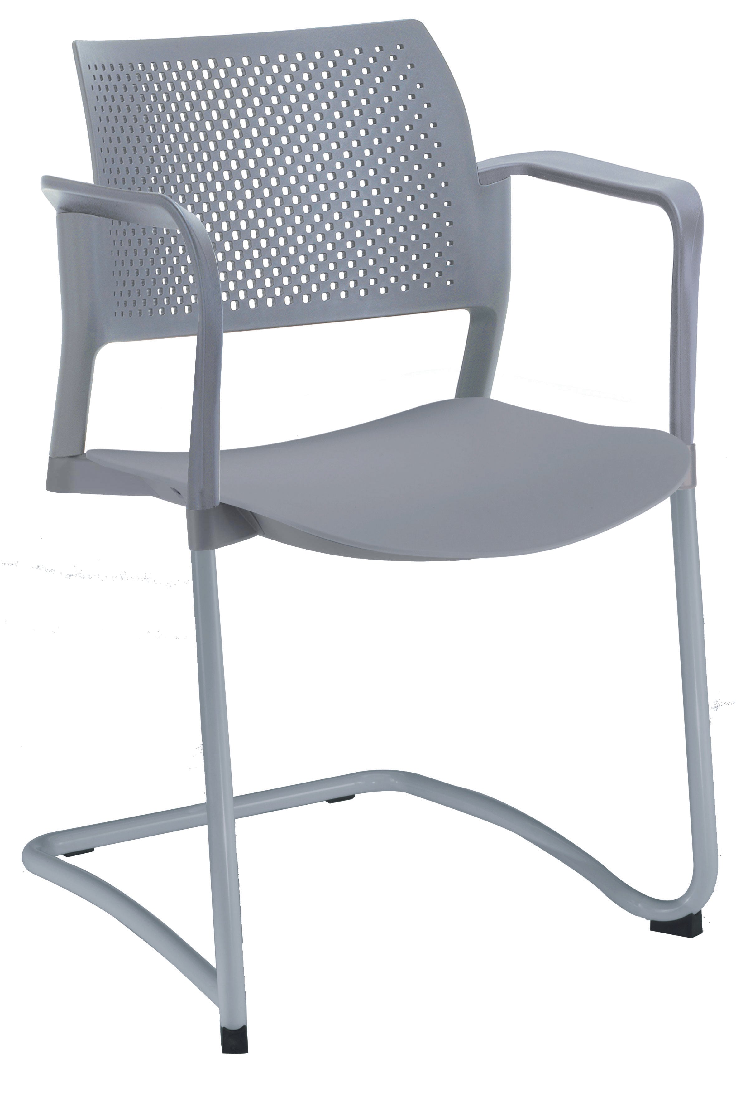 Silla Kyos plástica negra con respaldo flexible