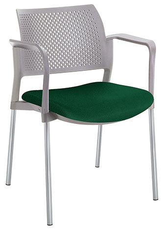Silla gris ajustable para largas jornadas