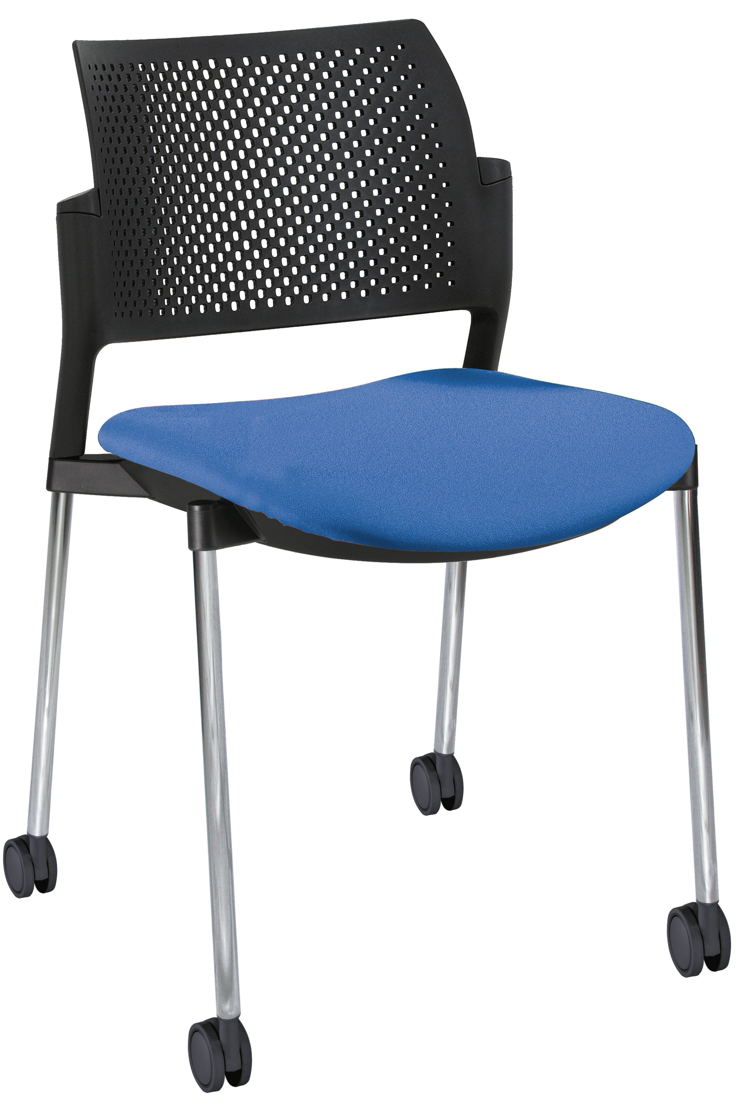 Silla ejecutiva ergonomik semi tapizada en negro