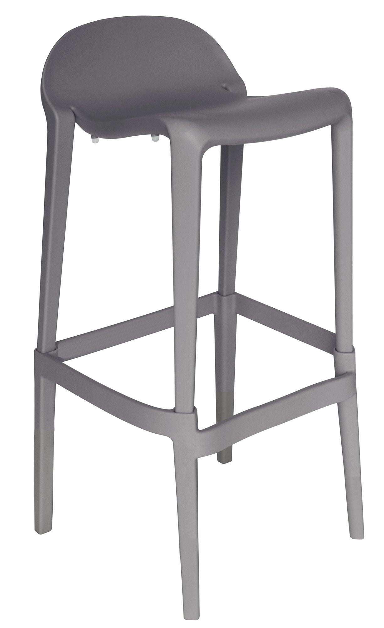 Vista frontal de la Silla Joyous Alta 3 Piezas gris oscuro