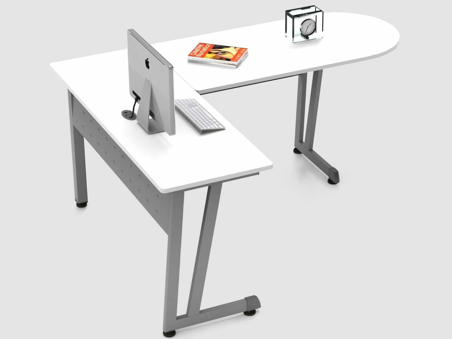 Vista lateral del Modulo L 120S para oficina