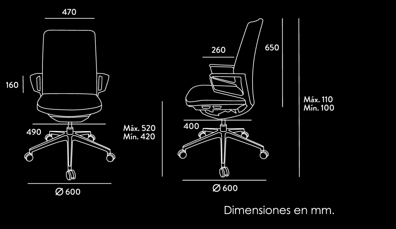 Acabado premium de la Silla Ejecutiva Vanto