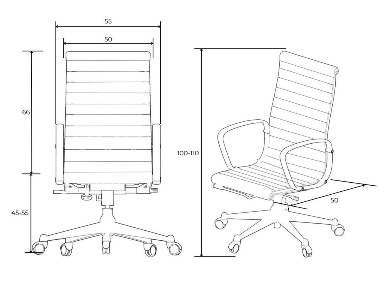 Diseño ergonómico moderno de la Silla Skin en oficina