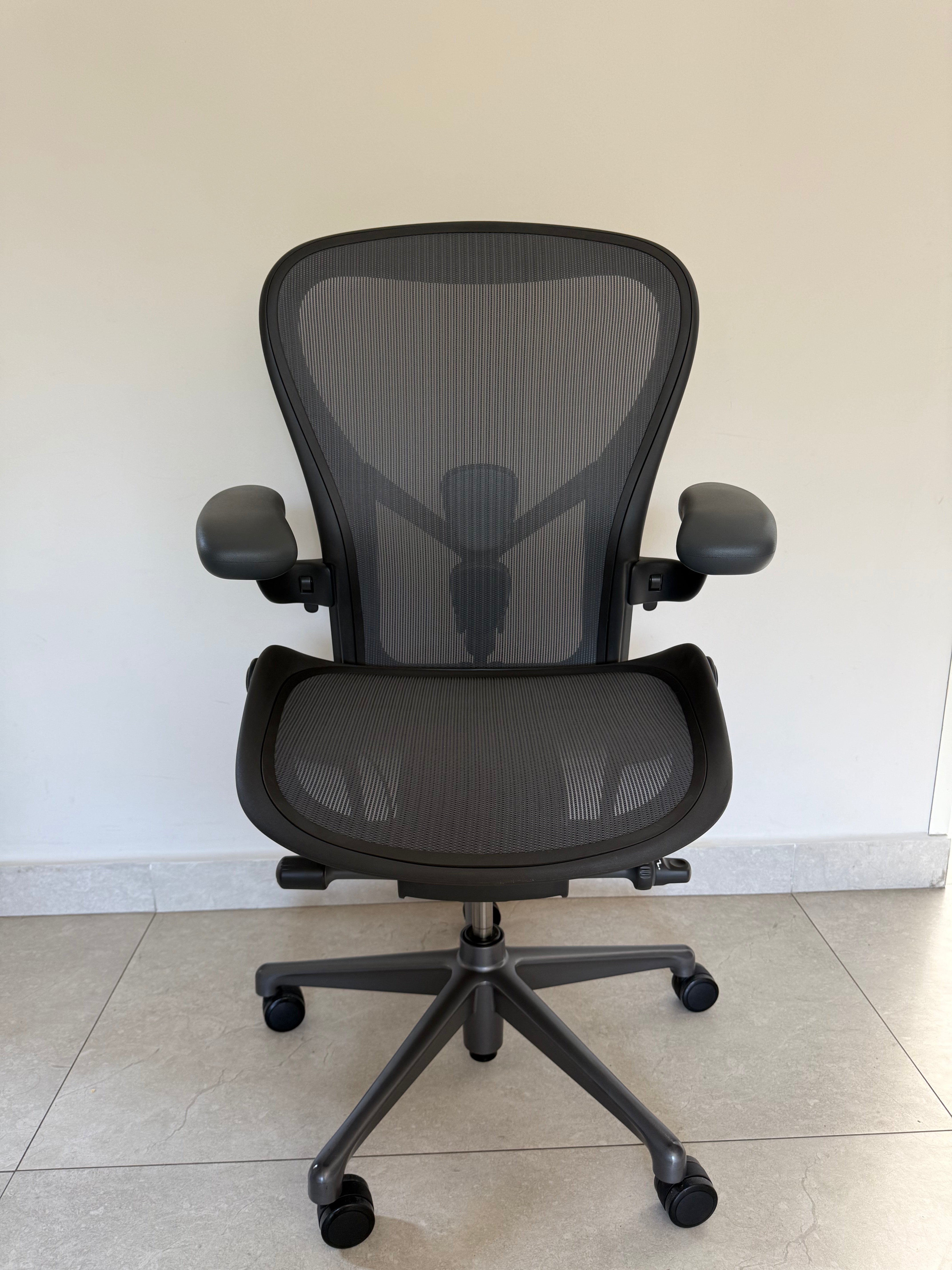 Vista frontal Aeron Grafito Posture Fit SL Talla C