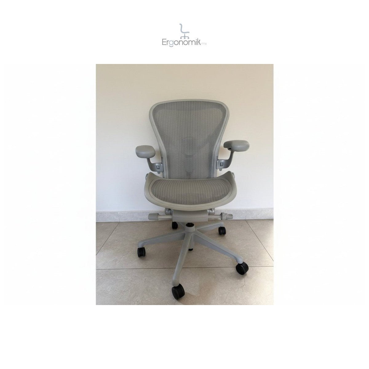 Aeron Herman Miller B Mineral Equipada - Preowned - Ergonomik silla ergonomica Herman Miller