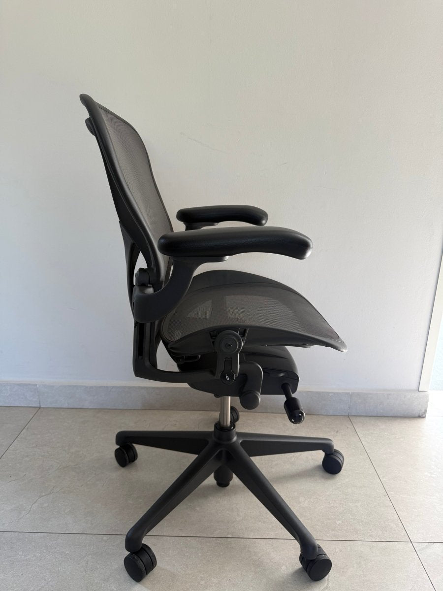 Aeron Herman Miller Grafito Soporte Y Talla B - Preowned - Ergonomik silla ergonomica Herman Miller