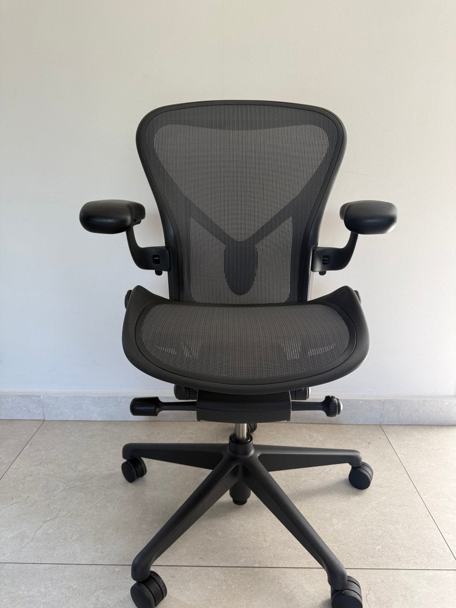 Aeron Herman Miller Grafito Soporte Y Talla B - Preowned - Ergonomik silla ergonomica Herman Miller
