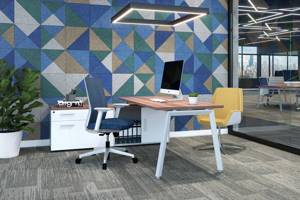 Conjunto Operativo Alpha con credenza lateral