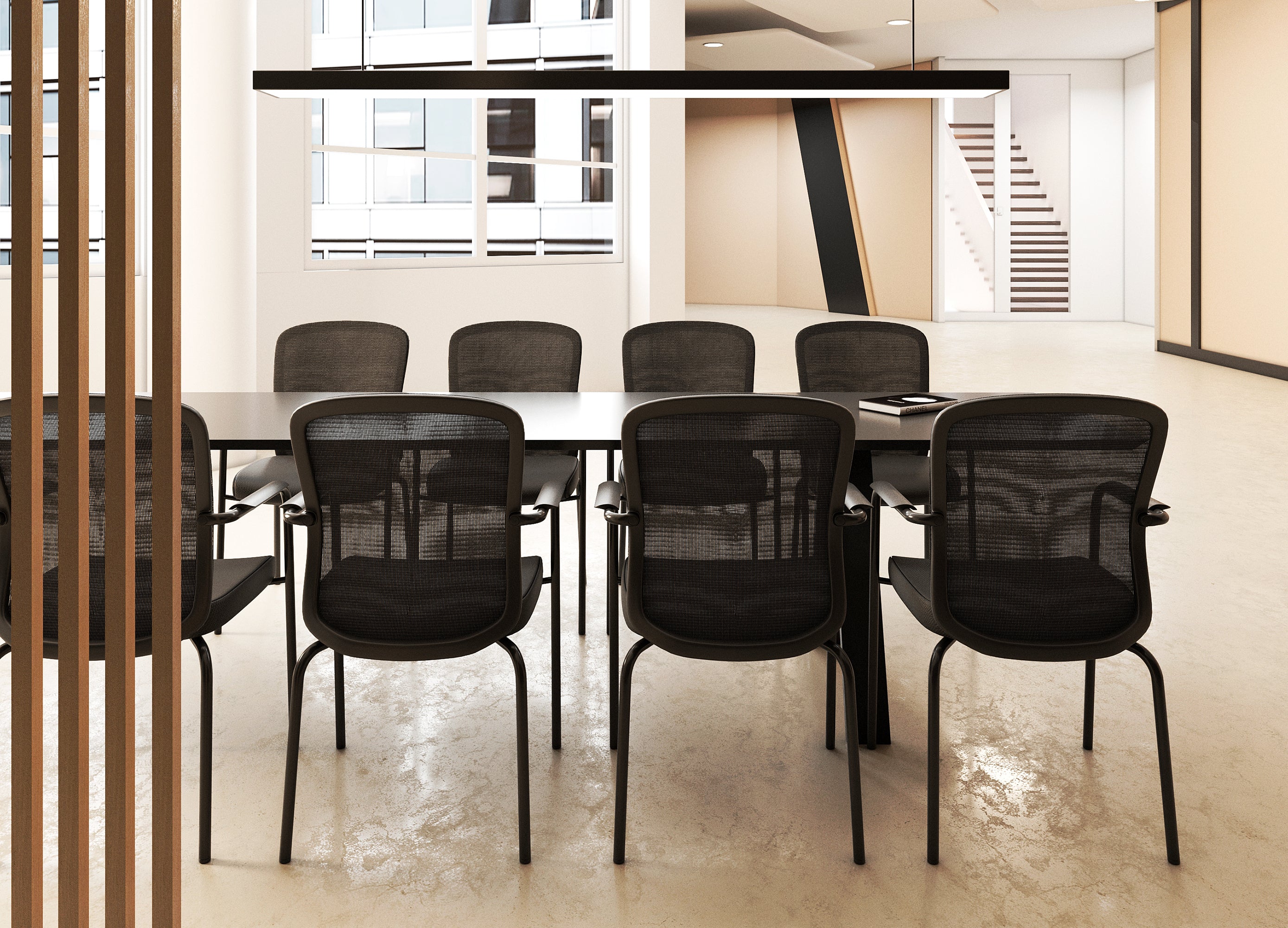 Detalle del respaldo ergonómico