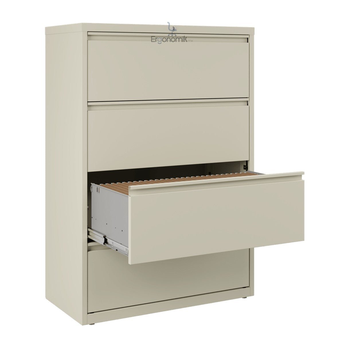Archivero 4 Gavetas Horizontal 91 cm - Ergonomik Archiveros Ofik