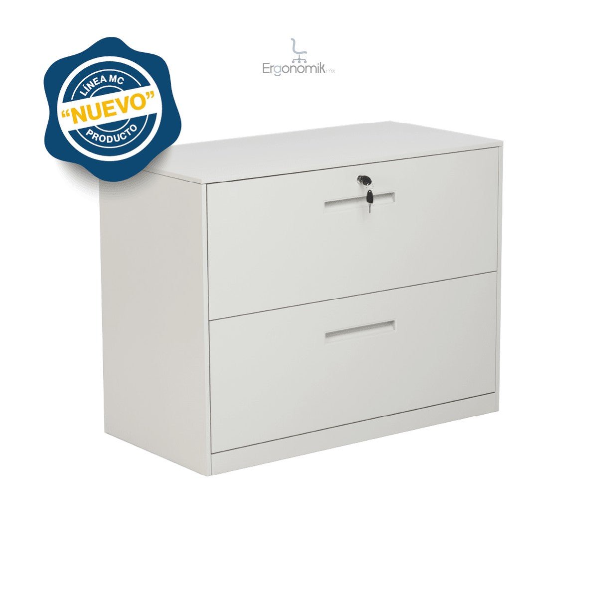 Archivero Horizontal 2 Gavetas MC (Desarmado) - Ergonomik archivero OFIK