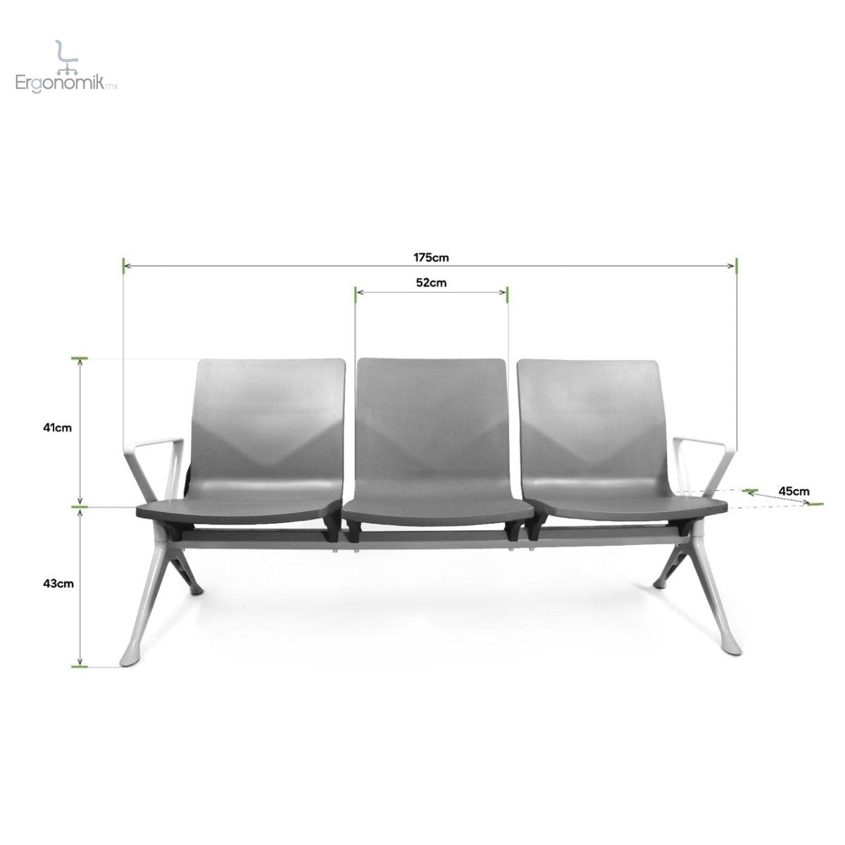 Banca Marbella - 3p - Ergonomik banca MEM